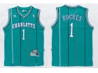 New Orleans Hornets #1 Muggsy Bogues Teal Hardwood Classic Throwback Jerseys