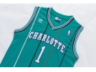 New Orleans Hornets #1 Muggsy Bogues Teal Hardwood Classic Throwback Jerseys