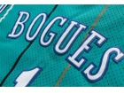 New Orleans Hornets #1 Muggsy Bogues Teal Hardwood Classic Throwback Jerseys