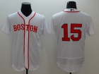 Boston Red Sox #15 Dustin Pedroia White Flexbase Jerseys (Boston)