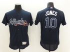 Atlanta Braves #10 Chipper Jones Blue FlexBase Jerseys