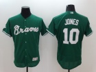 Atlanta Braves #10 Chipper Jones Green Celtic Flexbase Jerseys