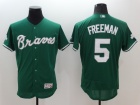 Atlanta Braves #5 Freddie Freeman Green Celtic Flexbase Jerseys