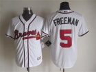 Atlanta Braves #5 Freddie Freeman White New Cool Base Jerseys