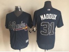 Atlanta Braves #31 Greg Maddux Blue New Cool Base Jerseys