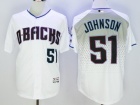 Arizona Diamondbacks #51 Randy Johnson White Home Flexbase Jerseys