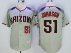 Arizona Diamondbacks #51 Randy Johnson Gray/Brick Flexbase Jerseys