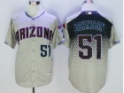 Arizona Diamondbacks #51 Randy Johnson Gray/Road Flexbase Jerseys