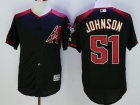 Arizona Diamondbacks #51 Randy Johnson Black/Brick Flexbase Jerseys