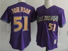 Arizona Diamondbacks #51 Randy Johnson Purple Throwback Jerseys