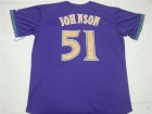 Arizona Diamondbacks #51 Randy Johnson Purple Throwback Jerseys