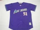 Arizona Diamondbacks #51 Randy Johnson Purple Throwback Jerseys