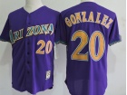 Arizona Diamondbacks #20 Luis Gonzalez Purple Throwback Jerseys