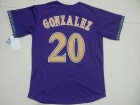 Arizona Diamondbacks #20 Luis Gonzalez Purple Throwback Jerseys