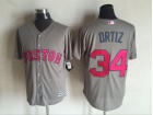 Boston Red Sox #34 David Ortiz Gray Mother's Day Cool Base Jerseys