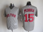 Boston Red Sox #15 Dustin Pedroia Gray New Cool Base Jerseys