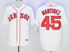 Boston Red Sox #45 Pedro Martinez White Cool Base Jerseys