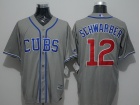 Chicago Cubs #12 Kyle Schwarber Gray New Cool Base Jerseys (Cubs)