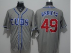 Chicago Cubs #49 Jake Arrieta Gray New Cool Base Jerseys (Cubs)