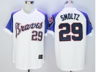 Atlanta Braves #29 John Smoltz White Mitchell & Ness Throwback Jerseys