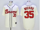 Atlanta Braves #35 Phil Niekro Cream Throwback Jerseys