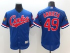 Chicago Cubs #49 Jake Arrieta Blue 1994 Turn Back Flexbase Jerseys