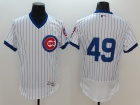 Chicago Cubs #49 Jake Arrieta White Strips Pullover Flexbase Jerseys