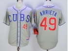 Chicago Cubs #49 Jake Arrieta Gray Cubs Jerseys