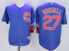 Chicago Cubs #27 Addison Russell Blue Jerseys