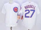 Chicago Cubs #27 Addison Russell White Strips Jerseys