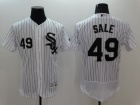 Chicago White Sox #49 Chris Sale White Strips 2016 Flexbase Jerseys