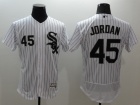 Chicago White Sox #45 Michael Jordan White Strips 2016 Flexbase Jerseys