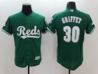 Cincinnati Reds #30 Ken Griffey Jr Green Celtic Flexbase Jerseys