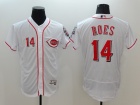 Cincinnati Reds #14 Pete Rose White Buttom Down Flexbase Jerseys