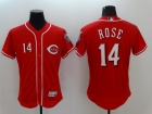 Cincinnati Reds #14 Pete Rose Red Buttom Down Flexbase Jerseys