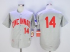 Cincinnati Reds #14 Pete Rose Hemp Gray Throwback Jerseys