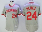 Cincinnati Reds #24 Tony Perez Gray Flexbase Jerseys