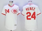 Cincinnati Reds #24 Tony Perez White Flexbase Jerseys