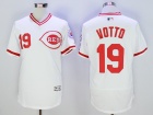 Cincinnati Reds #19 Joey Votto White Flexbase Jerseys