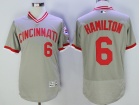 Cincinnati Reds #6 Billy Hamilton Gray Flexbase Jerseys