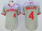 Cincinnati Reds #4 Brandon Phillips Gray Pullover Flexbase Jerseys