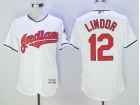 Cleveland Indians #12 Francisco Lindor White Flexbase Jerseys