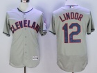 Cleveland Indians #12 Francisco Lindor Gray Flexbase Jerseys