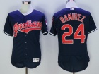 Cleveland Indians #24 Jose Ramirez Navy Blue Flexbase Jerseys