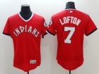 Cleveland Indians #7 Kenny Lofton Red Flexbase Jerseys