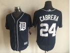 Detroit Tigers #24 Miguel Cabrera Blue New Fabric Cool Base Jerseys