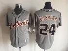 Detroit Tigers #24 Miguel Cabrera Gray New Fabric Cool Base Jerseys