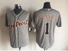 Detroit Tigers #1 Jose Iglesias Gray New Fabric Cool Base Jerseys