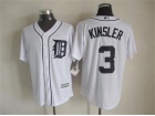 Detroit Tigers #3 Lan Kinsler White New Fabric Cool Base Jerseys