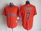 Houston Astros #7 Craig Biggio Orange New Fabric Cool Base Jerseys